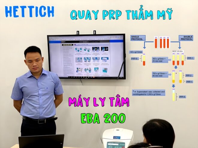 Buổi giới thiệu máy ly tâm Hettich EBA 200 cho lĩnh vực thẩm mỹ PRP